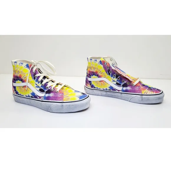VANS SK8-HI Tapered Skate Shoe Washed Tie Dye Canvas Sneakers Men's 11.5