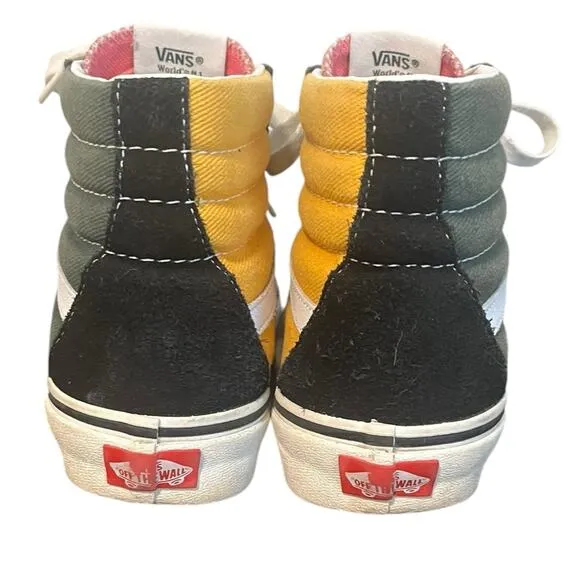 VANS SK8-Hi Varsity Multicolor Blanc De Blanc Sneakers Shoe Women’s Size 8