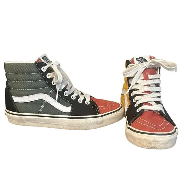 VANS SK8-Hi Varsity Multicolor Blanc De Blanc Sneakers Shoe Women’s Size 8