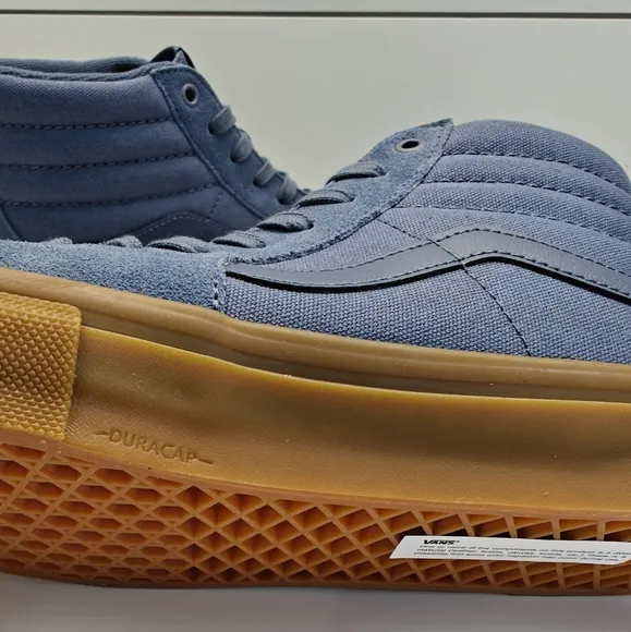 Vans SK8-Hi Vintage Blue Gum Suede Canvas Skateboard Sneakers size Men's 10