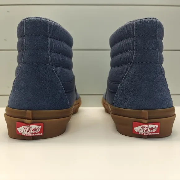 Vans SK8-Hi Vintage Blue Gum Suede Canvas Skateboard Sneakers size Men's 10