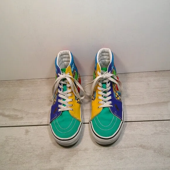 VANS Sk8-Hi x Sesame Street High Oscar's Taxi Service Womans Sz 8.0 Mens Sz 6.5