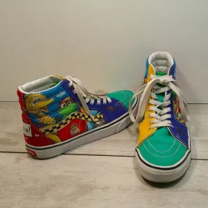 VANS Sk8-Hi x Sesame Street High Oscar's Taxi Service Womans Sz 8.0 Mens Sz 6.5
