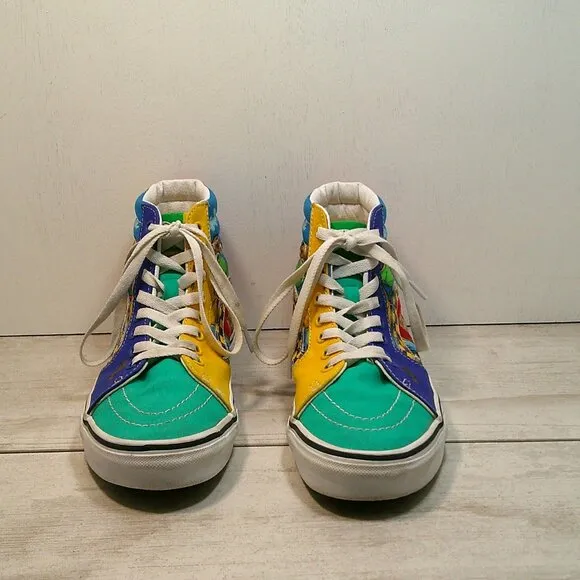 VANS Sk8-Hi x Sesame Street High Oscar's Taxi Service Womans Sz 8.0 Mens Sz 6.5