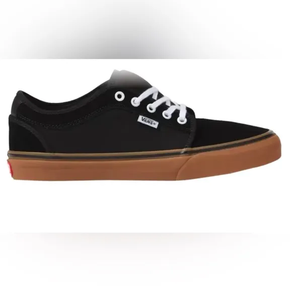 Vans Skate Chukka sneakers low gum black suede canvas SZ 8 NWOT