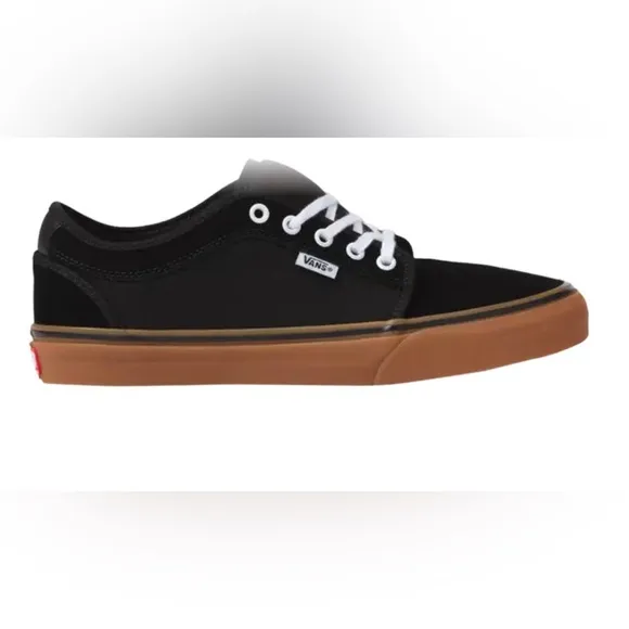Vans Skate Chukka sneakers low gum black suede canvas SZ 8 NWOT