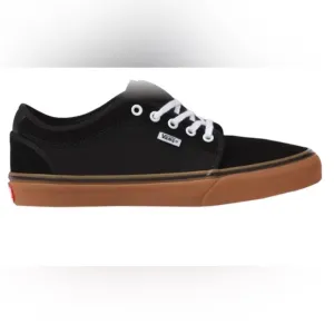 Vans Skate Chukka sneakers low gum black suede canvas SZ 8 NWOT