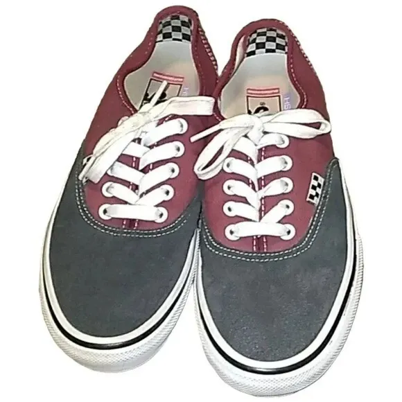 Vans Skateboarding Colorblock Sneakers in Asphalt/Pomegranate