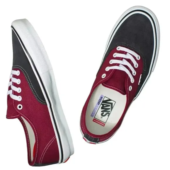 Vans Skateboarding Colorblock Sneakers in Asphalt/Pomegranate