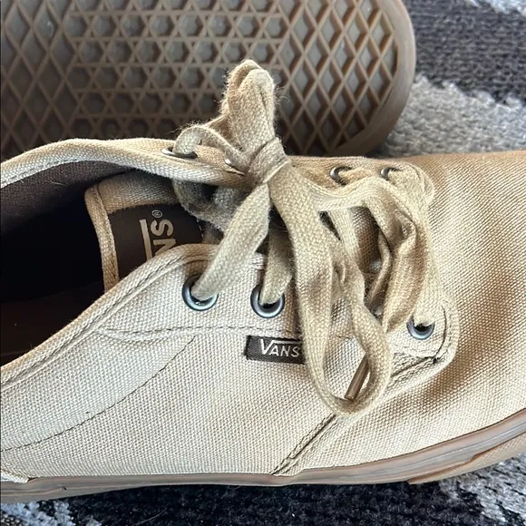 Vans Tan Canvas Sneakers Men size 10
