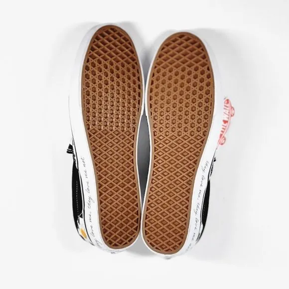 VANS UNISEX classic slip-on checkerboard flowers sneakers Sz B12/13.5 W NEW
