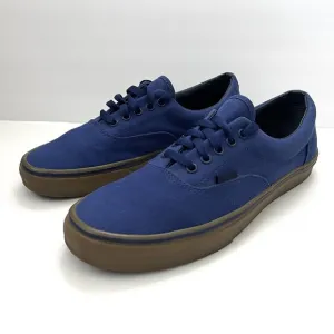 Vans Unisex Lo Pro Blue Gum Brown Canvas Lace Skate Sneakers 614992 M 10.5 W 12