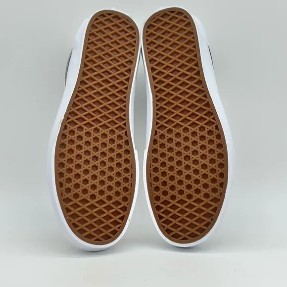 Vans White and Black Classic Sneakers with Signature Stripe