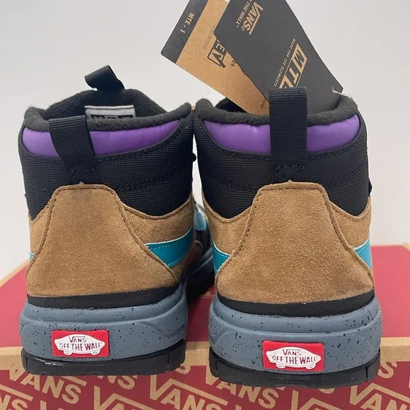 Vans WMNS High-Top Sneakers Boots Blue and Tan Accents Ultrarange ExoTobacco