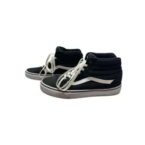 Vans Women’s 9.5 Ward High Top Black White Skater Lace Up Canvas Sneakers