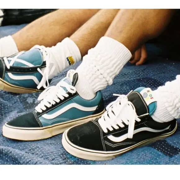 VANS X Kids of Immigrants Old Skool Lo Sneakers Suede Canvas Navy Blue Men's 10