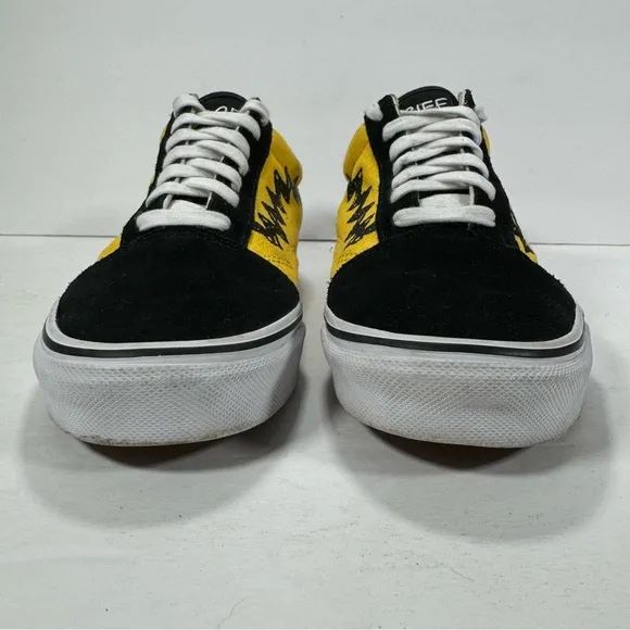 Vans X Peanuts Old Skool Charlie Brown Yellow Black Sneakers Women’s Size 7