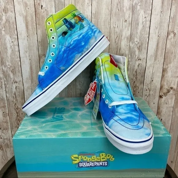 Vans x SpongeBob Sk8-Hi Imaginaaation High Top Sneakers Size 11.5 Men