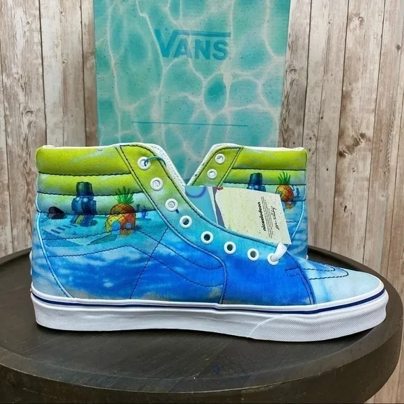 Vans x SpongeBob Sk8-Hi Imaginaaation High Top Sneakers Size 11.5 Men