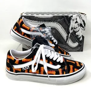 VANS x Thrasher Old Skool Skate Low Top Black Canvas Women Sneakers VN0005W0BML