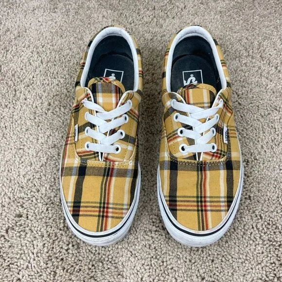Vans Era Plaid Canvas Sneakers - Yellow Plaid