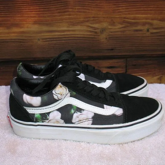 Vans Old Sckool Black Floral Sneakers