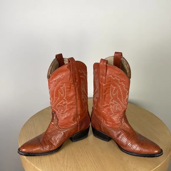 Vaquero Boots Men's 4 Brown Leather Western Boot Cowboy Casual Classic Vintage