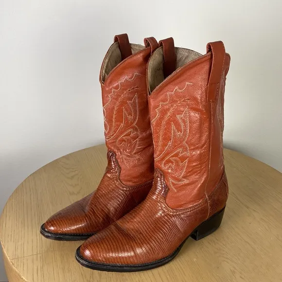 Vaquero Boots Men's 4 Brown Leather Western Boot Cowboy Casual Classic Vintage