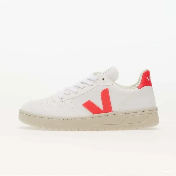 Veja V-10 White Rose Fluo Sneakers