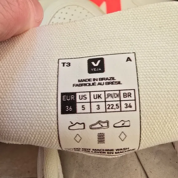 Veja V-10 White Rose Fluo Sneakers
