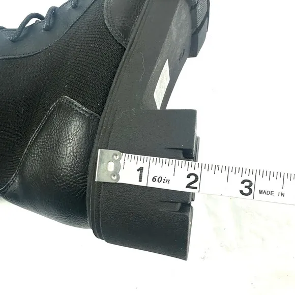 Vepose 953 Boots 9.5 Lace Up Platform Knee High Combat Bootie Stretch Retro New