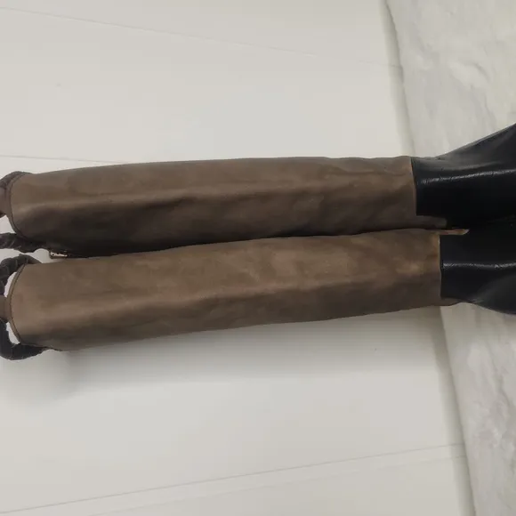 Vero Cuoio Tri-Tone Italian Calfskin Leather Boots. Western Vintage Cowboy BOOTS