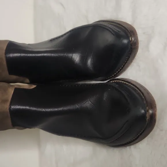 Vero Cuoio Tri-Tone Italian Calfskin Leather Boots. Western Vintage Cowboy BOOTS