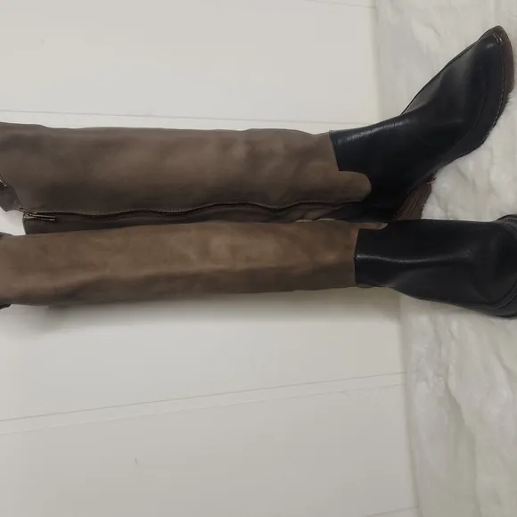 Vero Cuoio Tri-Tone Italian Calfskin Leather Boots. Western Vintage Cowboy BOOTS