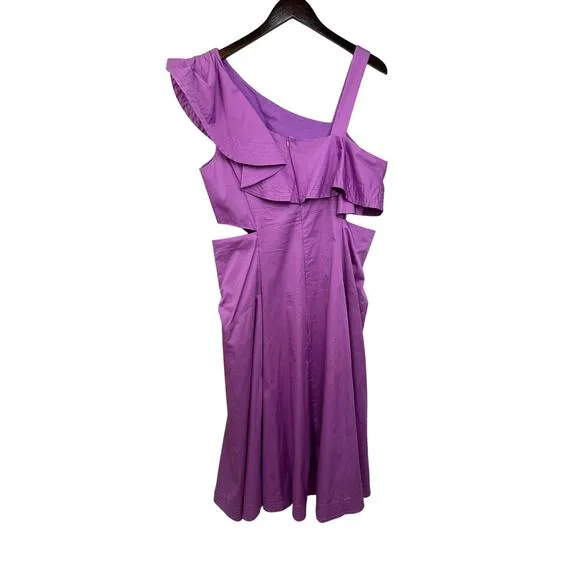 VERONICA BEARD Beilla One-Shoulder Midi Dress Size 16 NWT
