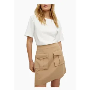 Veronica Beard Elowyn Mixed-Media Dress in White Khaki XS