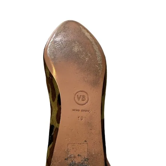 Veronica Beard Flats Size 10 Camo Print Ponyhair Loafers