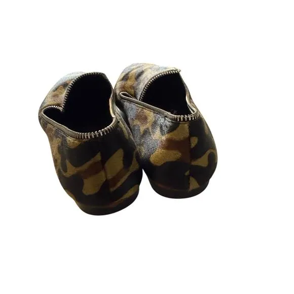 Veronica Beard Flats Size 10 Camo Print Ponyhair Loafers