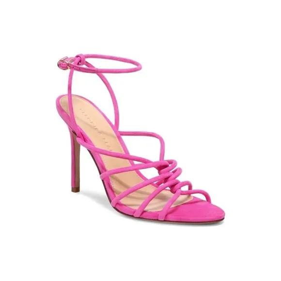 VERONICA BEARD pink Aneesha Suede Strappy Sandals size 7