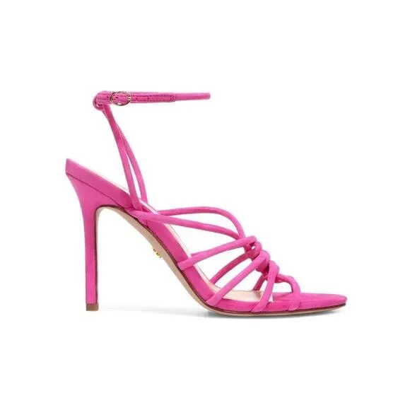 VERONICA BEARD pink Aneesha Suede Strappy Sandals size 7