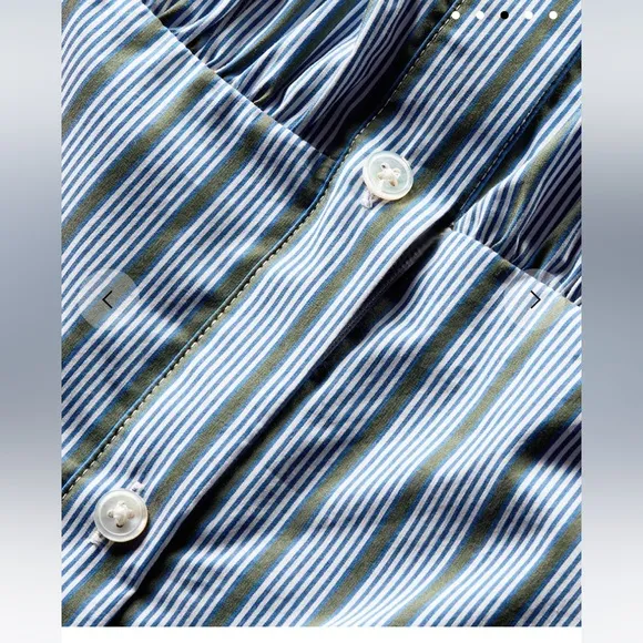 Veronica Beard Rae Striped Poplin shirt dress