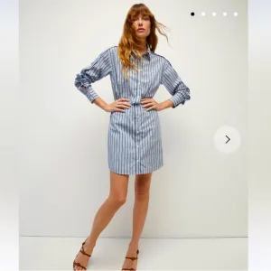 Veronica Beard Rae Striped Poplin shirt dress