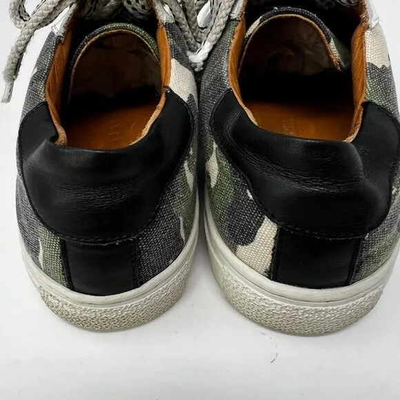 Veronica Beard Sami Camo Lace-up Sneakers Size 37 US 7