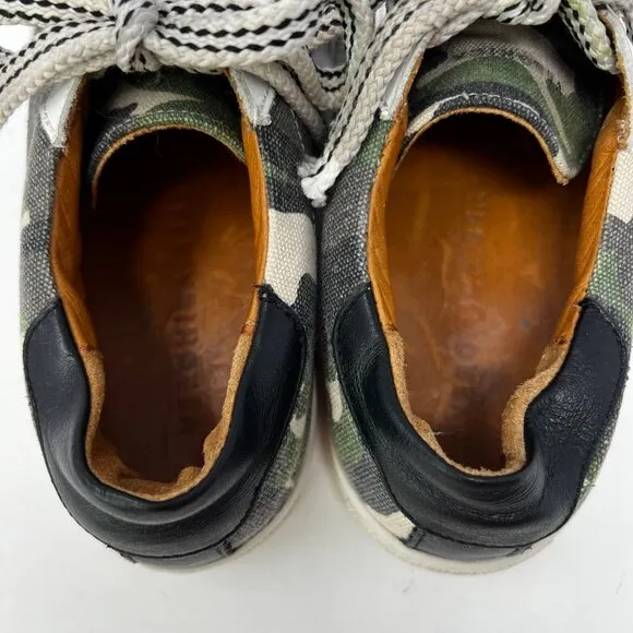 Veronica Beard Sami Camo Lace-up Sneakers Size 37 US 7
