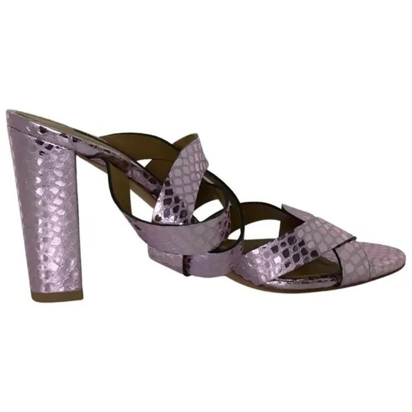 Veronica Beard Women Sandals, Leather metallic VM
