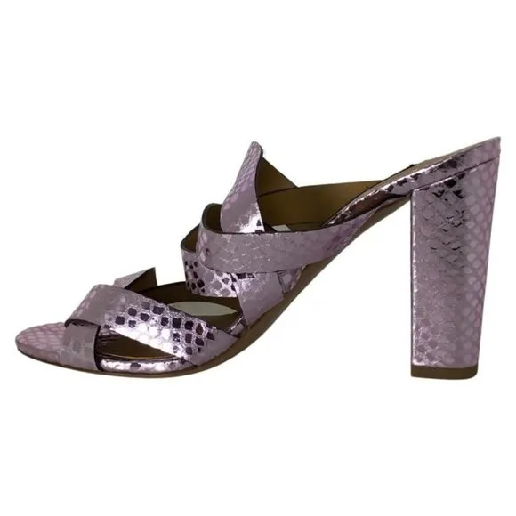 Veronica Beard Women Sandals, Leather metallic VM