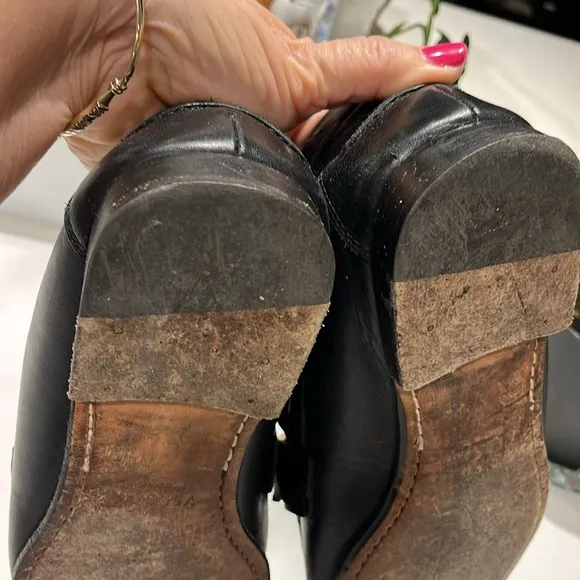 Versace black leather Medusa slip on loafers, size: 41 European = 8 USA