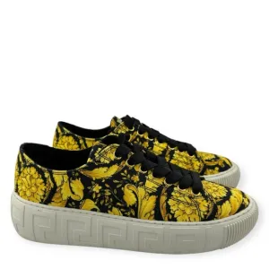 Versace Borocco Print Canvas Sneakers