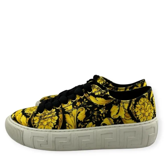 Versace Borocco Print Canvas Sneakers