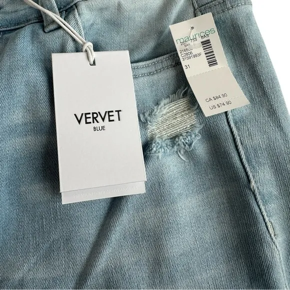 Vervet by Flying Monkey Olivia Wide Leg High Waisted Jeans Size 31 NWT